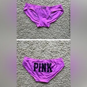 NWT Victoria’s Secret PINK YOGA Purple Seamless Nylon Bikini Panties VS Small S